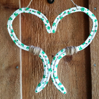 White with Shamrocks Heart